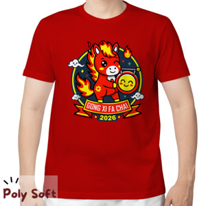 Kaos Gong Xi Fa Chai 2026 – Fire Horse Lucky T-Shirt
