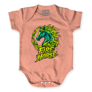 Baby Jumper Fire Horse T-Shirt | Flaming Horse Artwork | Stree