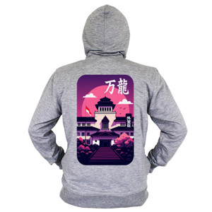 Hoodie Zipper Gedung Sate Retro Japan Style – Bandung Iconic
