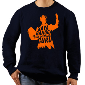 Jaket Sweater Saya Bangga Jadi Guru - Orange