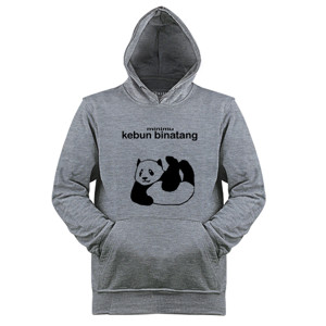 Jaket Hoodie jaket minimu  tertulis kebun binatang