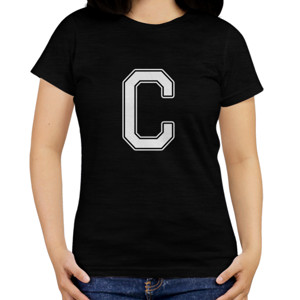 Kaos Kaos Hitam Huruf C Keren