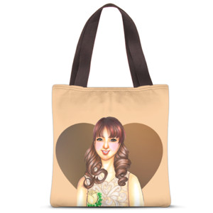 Tas Tote Fullprint golden