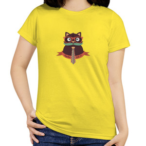 Kaos Wanita - RedMango - Hipster Cat