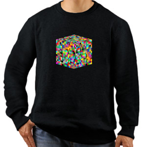 Jaket Sweater 3D Multicolored Cube