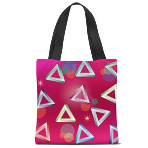 Tas Tote Fullprint Bentuk segitiga