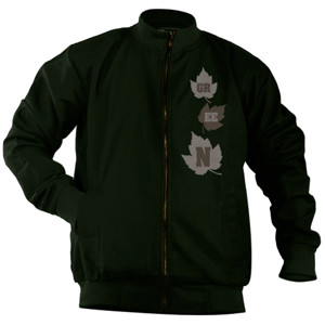 Jaket Bomber Kaos Green Leaves (SB4F6)