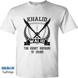 Kaos Khalid Bin Walid Putih