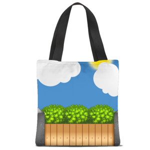 Tas Tote Fullprint Pemandangan