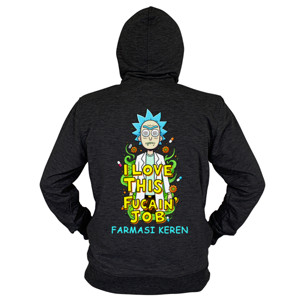 Hoodie Zipper JAKET FARMASI - I LOVE THIS JOB