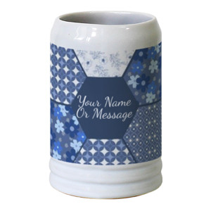 Mug Tokyo Jumbo Custom Nama Motif Perca Biru