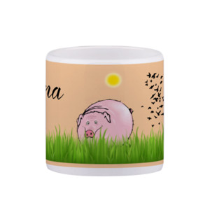 Mug Mug Hati pig- Ganti Nama kamu sendiri