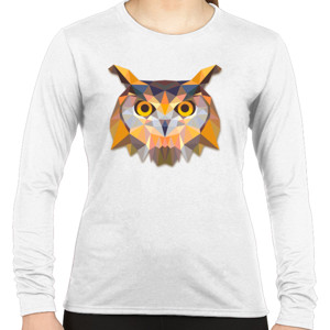 Kaos Owl Face Triangle Art 