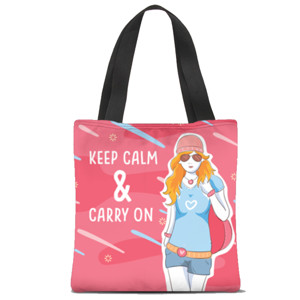 Tas Tote Fullprint KEEP CALM AND CARRY 0N