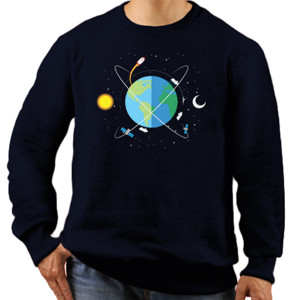 Jaket Sweater Earth And Rocket