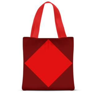 Tas Tote Fullprint Merah - merah tua