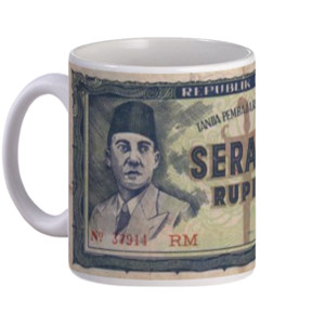 Mug Motif Uang Kuno Rp 100 Tahun 1945