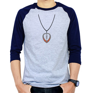 Kaos Raglan Kalung love