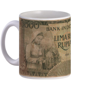 Mug Motif Uang Kuno 1958 Rp 5,000