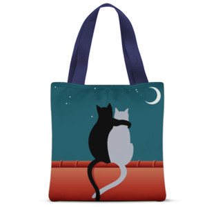 Tas Tote Fullprint Cat-4