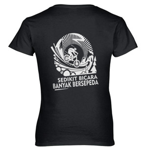 Kaos Kaos Sepeda Sedikit Bicara (Design Belakang)