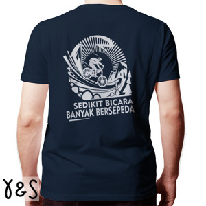 Kaos Kaos Sepeda Sedikit Bicara (Design Belakang)