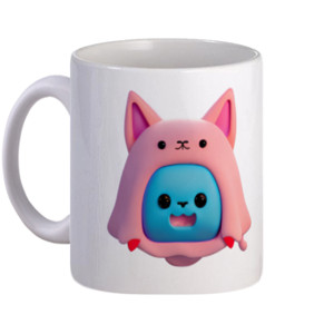 Mug Mug Kucing Kartun Pakai Hoodie Lucu