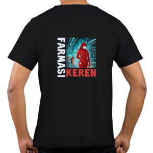 Kaos  FARMASI APOTEKER CEWE GAMBAR BELAKANG