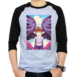 Kaos Raglan  ANIME WANITA BERSAYAP 