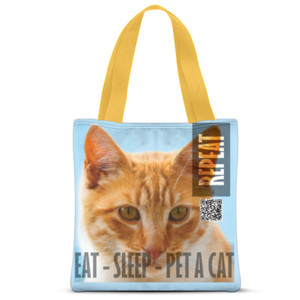 Tas Tote Fullprint eat sleep pet a cat