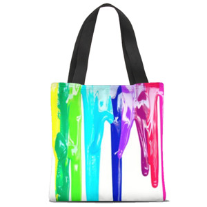 Tas Tote Fullprint Warna abstrak keren