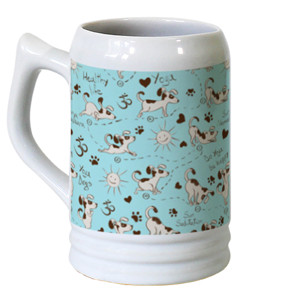 Mug Blue Yoga Dog Jumbo