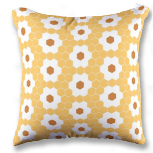 Bantal Hexa Flower Yellow