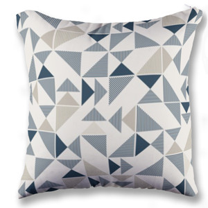 Bantal Abstrak Geo Grey