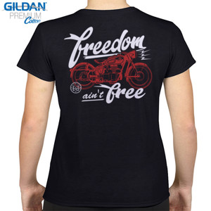 Kaos FREEDOM AINT FREE RED MOTORBIKE back print