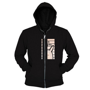 Hoodie Zipper Love You, Rabbit