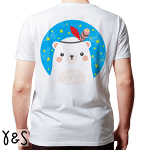 Kaos White Bear (hanya belakang)