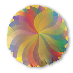 Bantal Bulat Bantal Pola Prismatic Petals Mandala