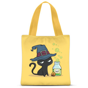 Tas Tote Fullprint Witchcat