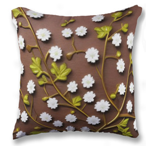 Bantal Ranting pohon dan bunga bunga kecil