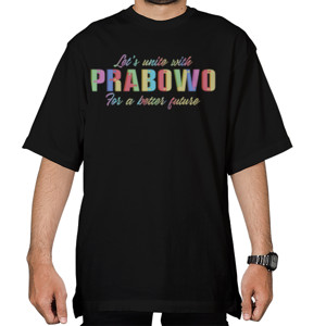Kaos Oversize Maju Bersama Prabowo