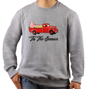 Jaket Sweater Christmas Tree Snack Cake Red Truck - 1