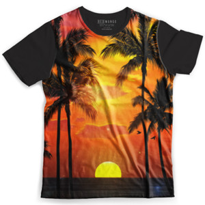 Kaos Fullprint Kaos Sunset - Kaos Matahari Terbenam - Kaos Keren