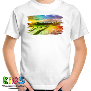 Kaos Sawah Hijau dan Asri - Kaos Keren Wanita - Elegan