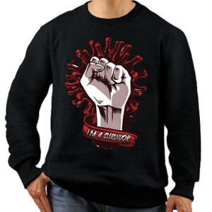 Jaket Sweater SWEATER MOTIF HAND 3D
