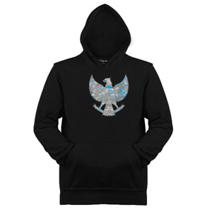 Jaket Hoodie Kaos Garuda Biru