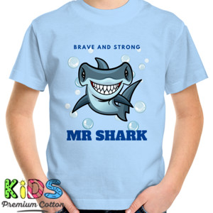 Kaos Brave and strong mr shark