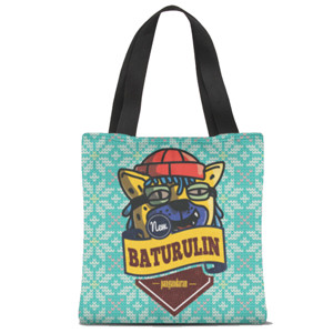 Tas Tote Fullprint hat cat tote bag