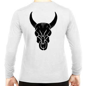 Kaos Banteng tato yang digambar tangan hitam