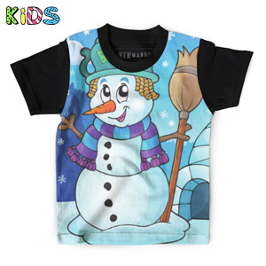 Kaos Anak Full-Print snow doll